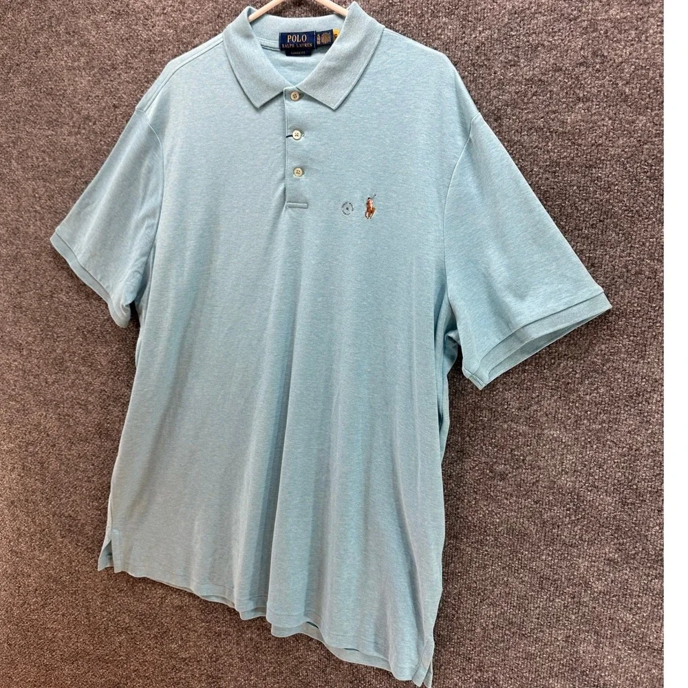 Polo Ralph Lauren Mens XL Classic Fit Short Sleeve Polo Shirt Light Blue, NWT
